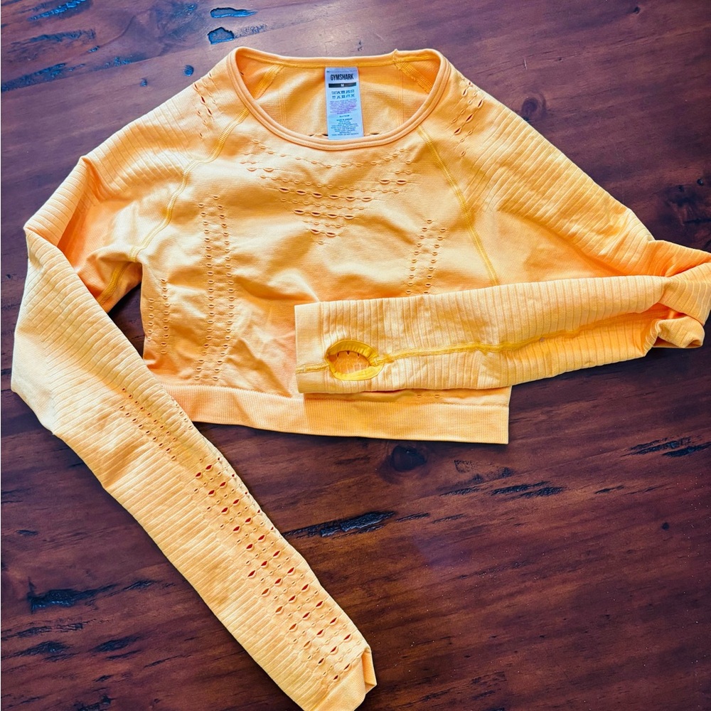 Gymshark Gold Long Sleeve Crop Hoodie